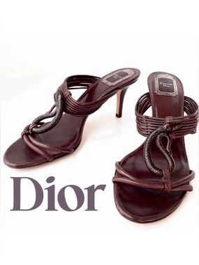Rare Christian Dior John Galliano 2007 ‘Samouraï 1947’ Snake Bakelite Sandals